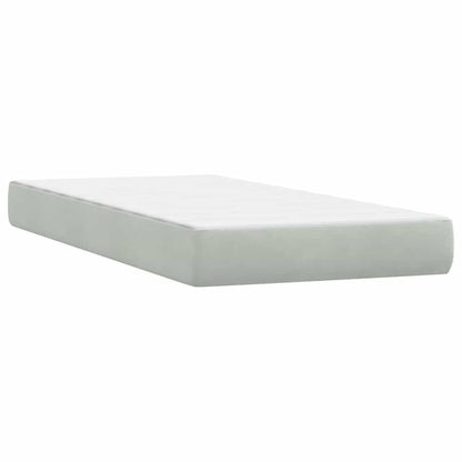 Boxspring met matrassen fluweel lichtgrijs 180x210 cm