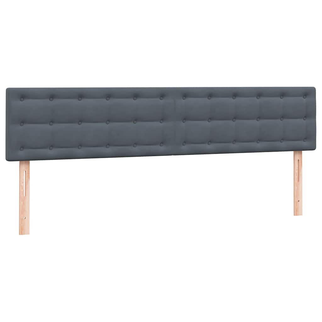 Boxspring met matrassen fluweel donkergrijs 180x210 cm