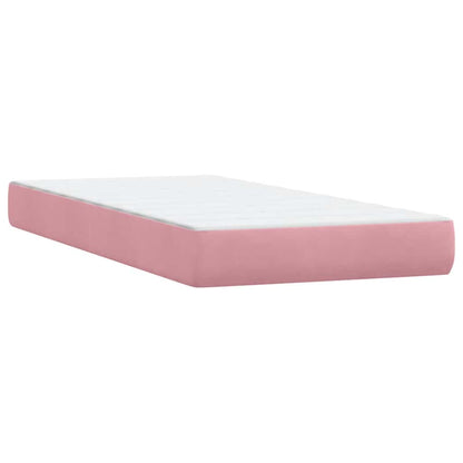 Boxspring met matrassen fluweel roze 180x210 cm