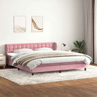 Boxspring 180x210 cm fluweel roze