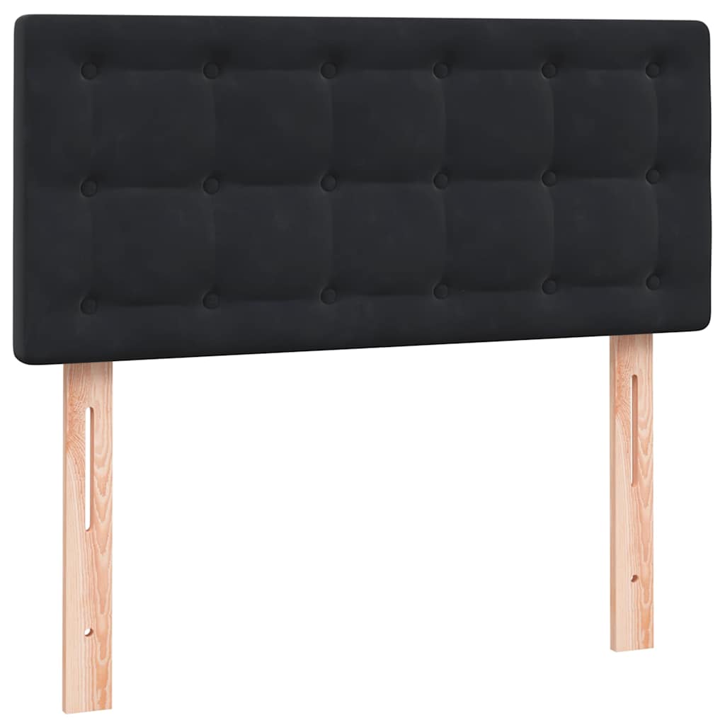 Boxspring met matras fluweel zwart 80x220 cm