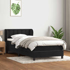 Boxspring met matras 80x220 cm zwart fluweel