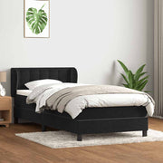 Boxspring met matras 80x220 cm zwart fluweel