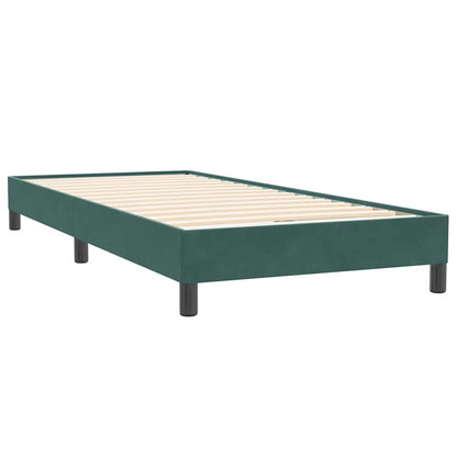 Boxspring met matras fluweel donkergroen 80x220 cm