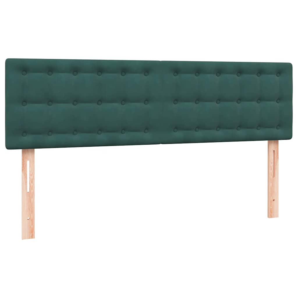Boxspring Met Matras Fluweel 160 x 220 cm Donkergroen