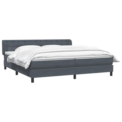 Boxspringbed met matrassen 180x220 cm fluweel donkergrijs