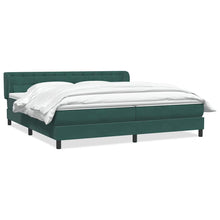 Boxspringbed Met Matrassen Fluweel 180 x 220 cm Donkergroen