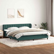 Boxspringbed Met Matrassen Fluweel 180 x 220 cm Donkergroen