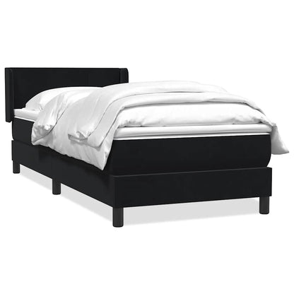 Boxspring met matras fluweel zwart 90x210 cm