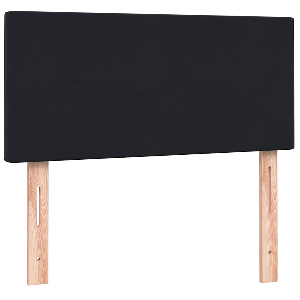 Boxspring met matras fluweel zwart 90x210 cm