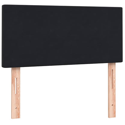 Boxspring met matras fluweel zwart 90x210 cm
