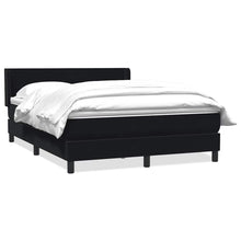 Boxspring met matras fluweel zwart 160x210 cm