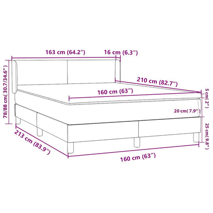 Boxspring met matras fluweel zwart 160x210 cm