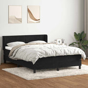 Boxspring met matras 160x210 cm zwart fluweel