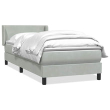 Boxspring met matras fluweel lichtgrijs 80x220 cm