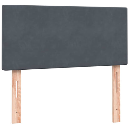 Boxspring met matras fluweel donkergrijs 80x220 cm