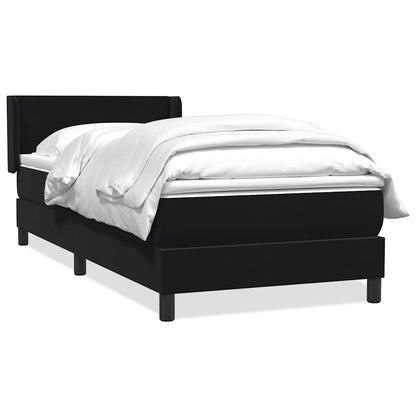 Boxspring met matras fluweel zwart 80x220 cm