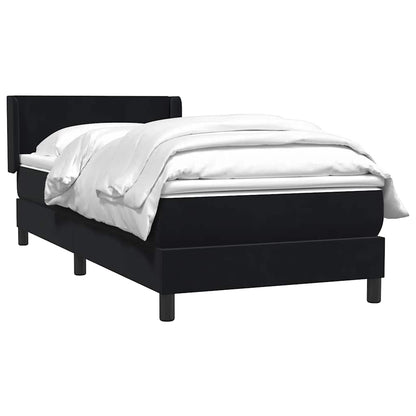 Boxspring met matras fluweel zwart 80x220 cm