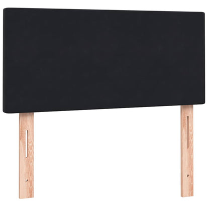 Boxspring met matras fluweel zwart 80x220 cm