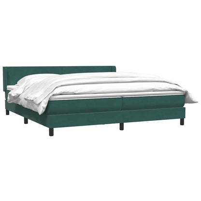 Boxspring Met Matras Fluweel 180 x 220 cm Donkergroen