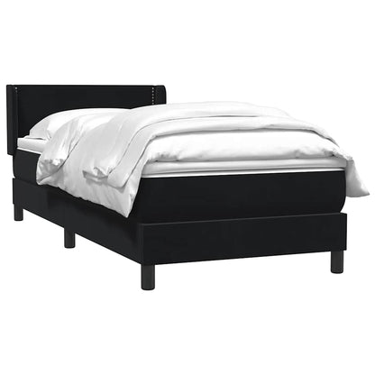 Boxspring met matras fluweel zwart 80x210 cm