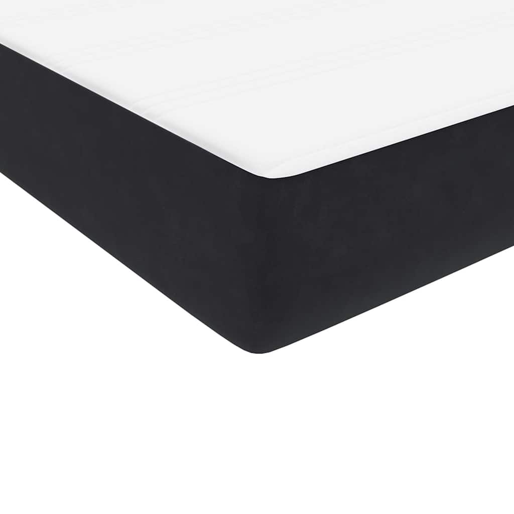 Boxspring met matras fluweel zwart 80x210 cm