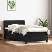 Boxspring met matras 90x210 cm zwart fluweel