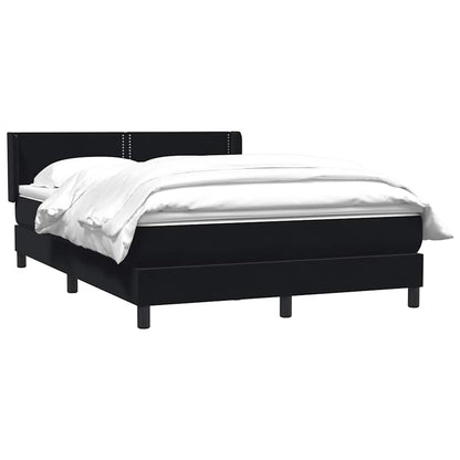 Boxspring met matras fluweel zwart 160x210 cm
