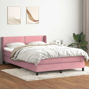 Boxspring met matras 160x210 cm fluweel roze