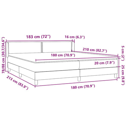 Boxspring met matras fluweel roze 180x210 cm