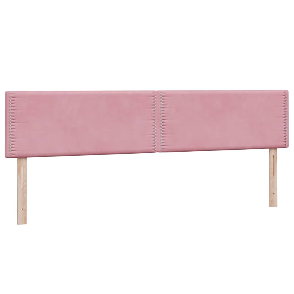 Boxspring met matras fluweel roze 180x210 cm