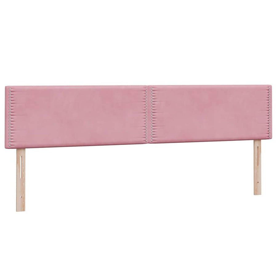 Boxspring met matras fluweel roze 180x210 cm