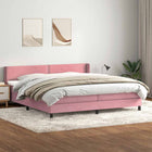 Boxspring met matras 180x210 cm fluweel roze