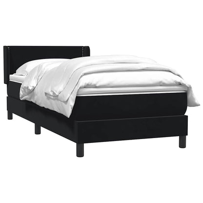 Boxspring met matras fluweel zwart 80x220 cm