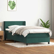 Boxspring met matras 80x220 cm fluweel donkergroen