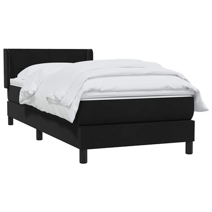 Boxspring met matras fluweel zwart 90x210 cm