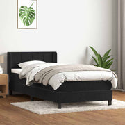 Boxspring met matras 90x210 cm fluweel zwart