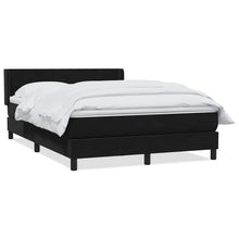 Boxspring met matras fluweel zwart 160x210 cm