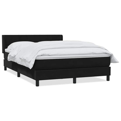 Boxspring met matras fluweel zwart 160x210 cm