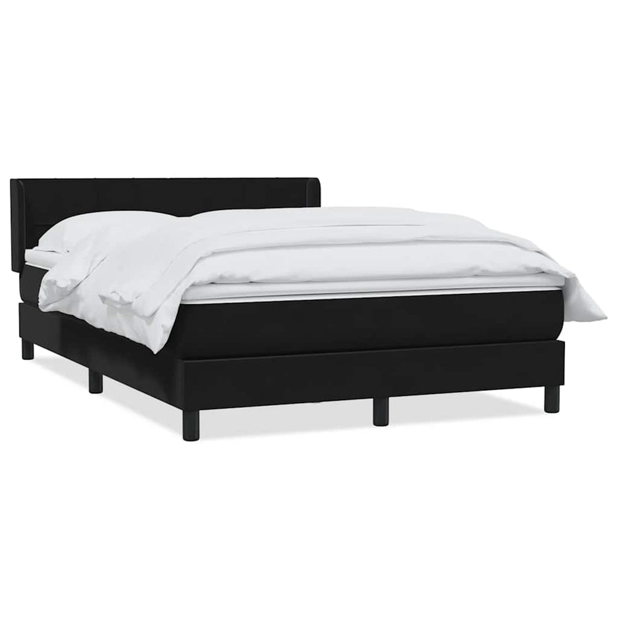 Boxspring met matras fluweel zwart 160x210 cm