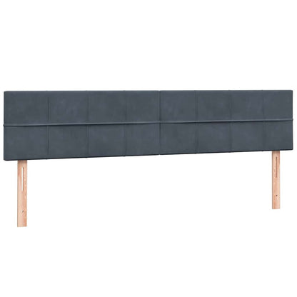 Boxspring met matras fluweel donkergrijs 180x210 cm