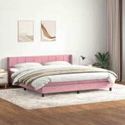 Boxspring 180x210 cm fluweel roze