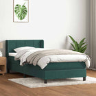 Boxspring met matras 80x220 cm donkergroen fluweel