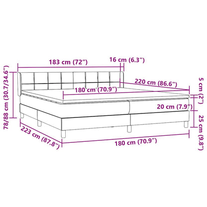 Boxspring met matras fluweel donkergroen 180x220 cm