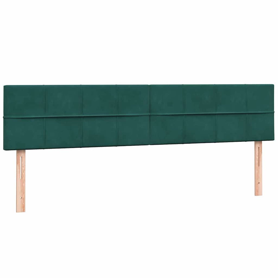 Boxspring met matras fluweel donkergroen 180x220 cm