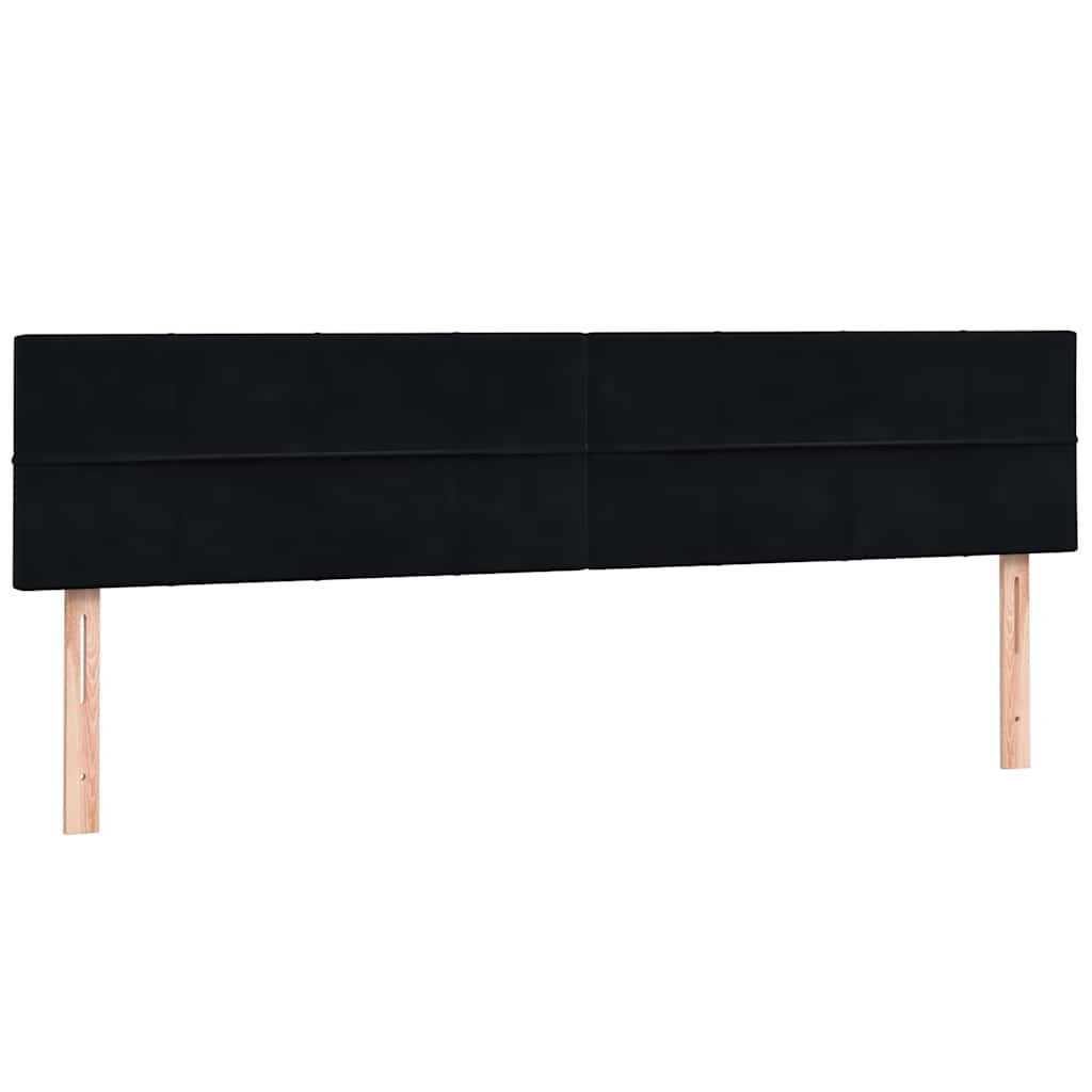 Boxspring met matras fluweel zwart 200x220 cm