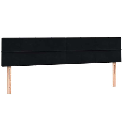 Boxspring met matras fluweel zwart 200x220 cm