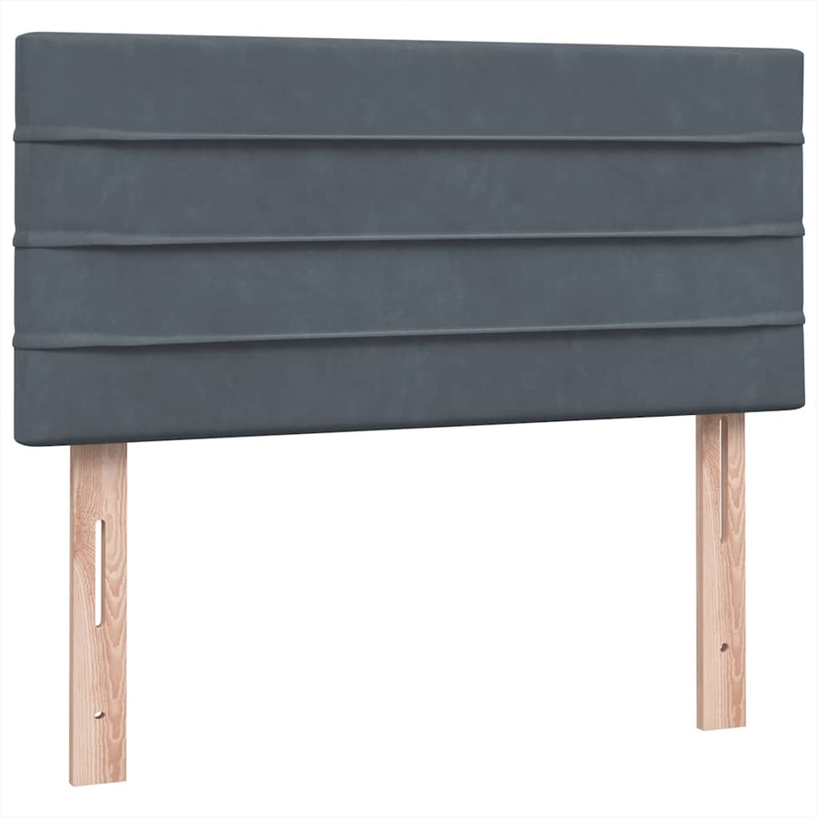 Boxspring met matras fluweel donkergrijs 80x210 cm