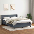 Boxspring 160x210 cm fluweel donkergrijs met matras