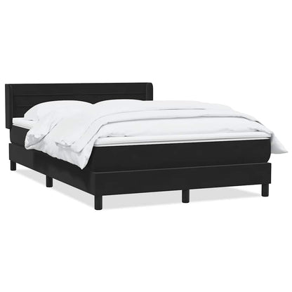Boxspring met matras fluweel zwart 160x210 cm